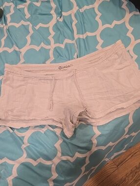 ❤️10/$13 Lagaci White Look Drawstring Shorts
